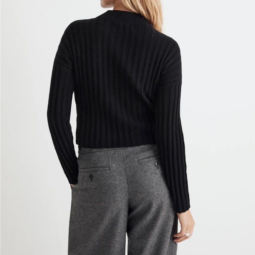 Madewell Mockneck Crop Sweater - Picture 2 of 13